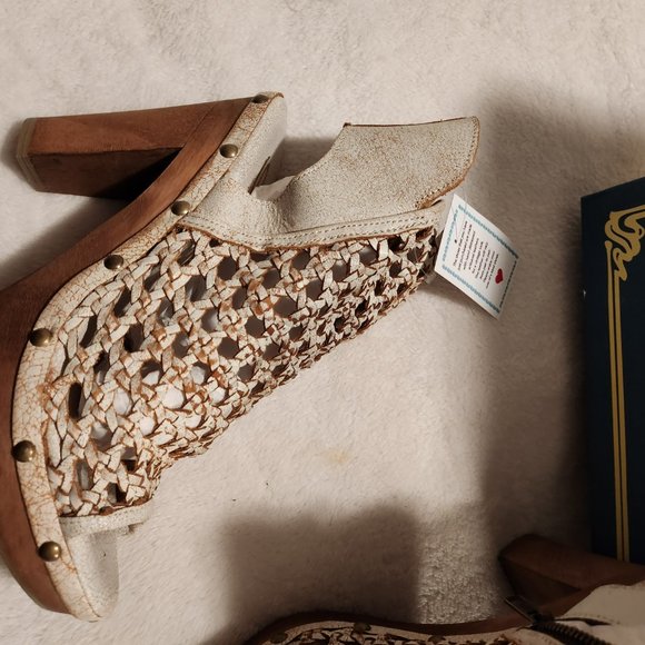 Sbicca Rayna White Leather Size 8 Platform Sandals - NWB - Picture 6 of 8